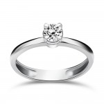 Solitaire ring 18K white gold with diamond 0.33ct, VVS2, E from GIA da3515 ENGAGEMENT RINGS Κοσμηματα - chrilia.gr