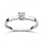 Solitaire ring 18K white gold with diamond 0.12ct, VS1, G from IGL da3761 ENGAGEMENT RINGS Κοσμηματα - chrilia.gr