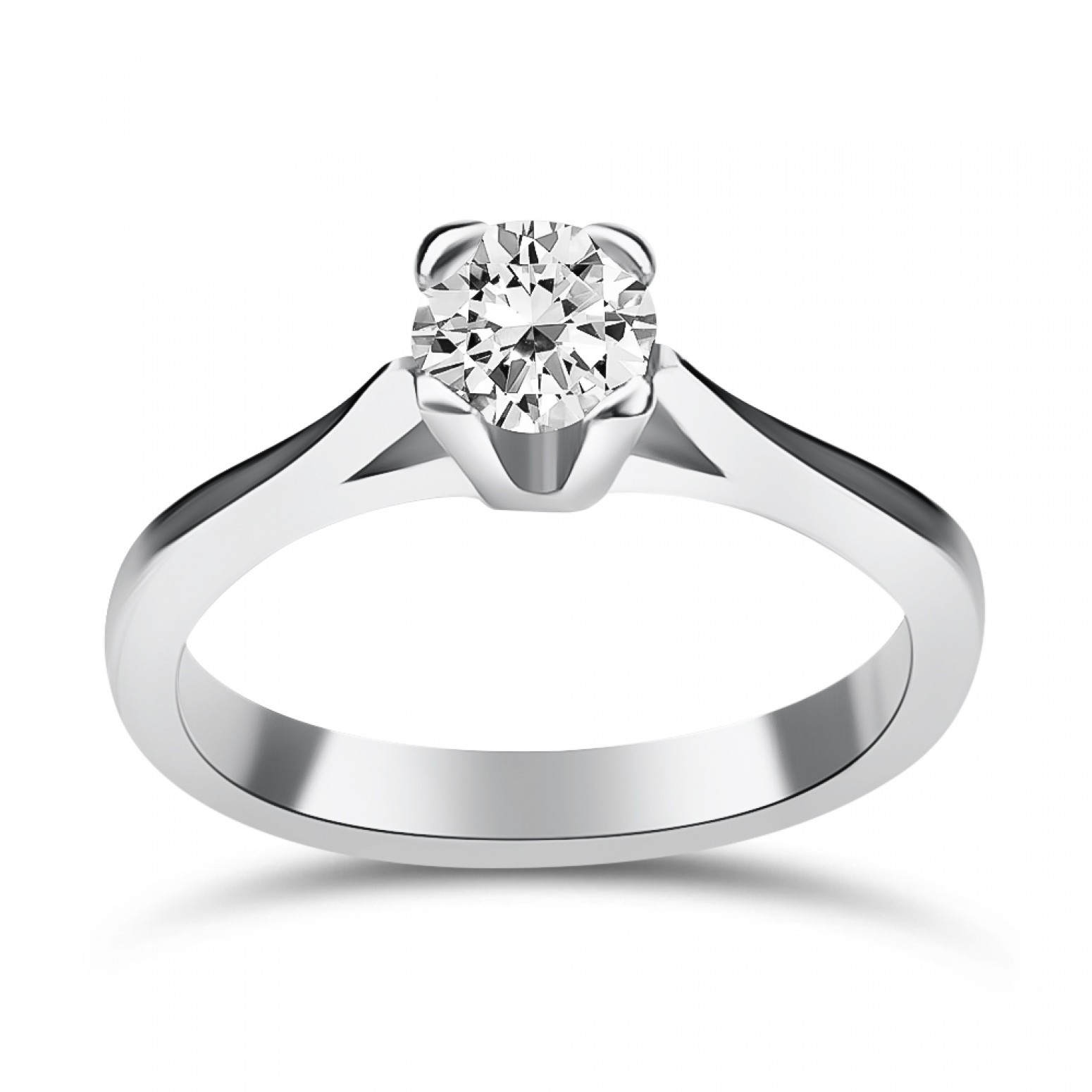 Solitaire ring 18K white gold with diamond 0.35ct, VS1, I από το GIA, da3905 ENGAGEMENT RINGS Κοσμηματα - chrilia.gr