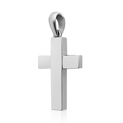 Baptism cross K14 white gold st4010 CROSSES Κοσμηματα - chrilia.gr