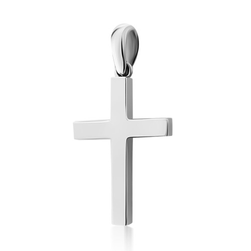 Βαπτιστικός σταυρός Κ14 λευκόχρυσο st4014 ΣΤΑΥΡΟΙ Κοσμηματα - chrilia.gr