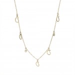 Νecklace, Κ14 gold with diamonds 0.04ct, VS2, H, ko4990 NECKLACES Κοσμηματα - chrilia.gr