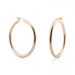 Hoop earrings K14 pink gold, sk3169 EARRINGS Κοσμηματα - chrilia.gr