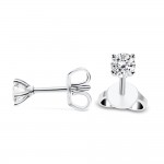 Solitaire earrings 18K white gold with diamonds 0.36ct, VS2, F from IGL sk2056 EARRINGS Κοσμηματα - chrilia.gr