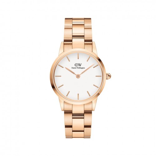 Daniel Wellington Iconic Link Pink/White 28mm DW00100213, ac1013 GIFTS Κοσμηματα - chrilia.gr