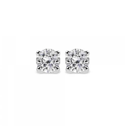 Solitaire earrings 18K white gold with diamonds 0.36ct, VS2, F from IGL sk3422 EARRINGS Κοσμηματα - chrilia.gr