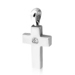 Baptism cross K18 white gold with diamond 0.07ct, VS1, G st3586 CROSSES Κοσμηματα - chrilia.gr