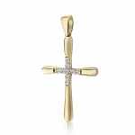 Baptism cross K18 gold with diamonds 0.12ct, VS2, H st3998 CROSSES Κοσμηματα - chrilia.gr