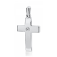 Baptism cross K18 white gold with diamond 0.07ct, VS1, G st3606