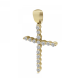 Baptism cross K14 gold with zircon st1847