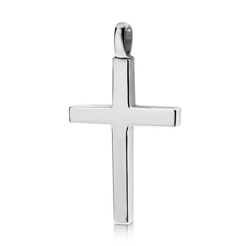 Baptism cross K18 white gold st3725 CROSSES Κοσμηματα - chrilia.gr