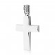 Baptism cross K14 white gold with zircon st3429