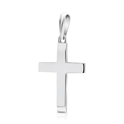 Baptism cross K14 white gold st3554 CROSSES Κοσμηματα - chrilia.gr