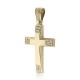 Baptism cross K14 gold with zircon st3594