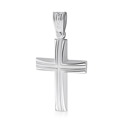 Βαπτιστικός σταυρός Κ14 λευκόχρυσο st3706 ΣΤΑΥΡΟΙ Κοσμηματα - chrilia.gr