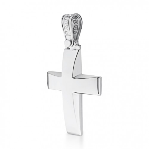 Baptism cross K14 white gold st3715 CROSSES Κοσμηματα - chrilia.gr