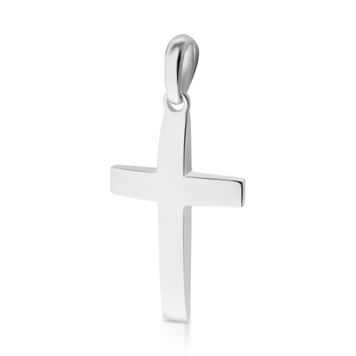 Baptism cross K14 white gold st3727 CROSSES Κοσμηματα - chrilia.gr