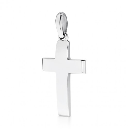 Baptism cross K14 white gold st3729 CROSSES Κοσμηματα - chrilia.gr