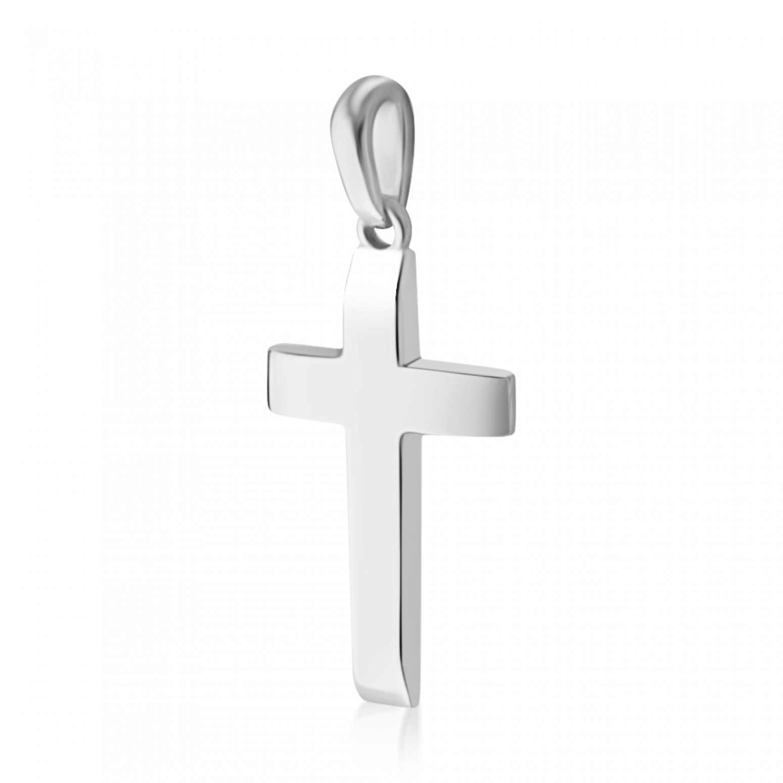 Baptism cross K14 white gold st3730 CROSSES Κοσμηματα - chrilia.gr