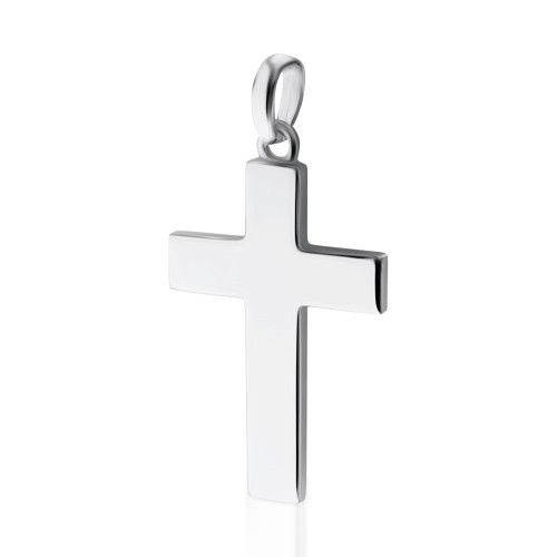 Baptism cross K14 white gold st3841 CROSSES Κοσμηματα - chrilia.gr