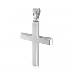 Baptism cross K14 white gold st3787 CROSSES Κοσμηματα - chrilia.gr