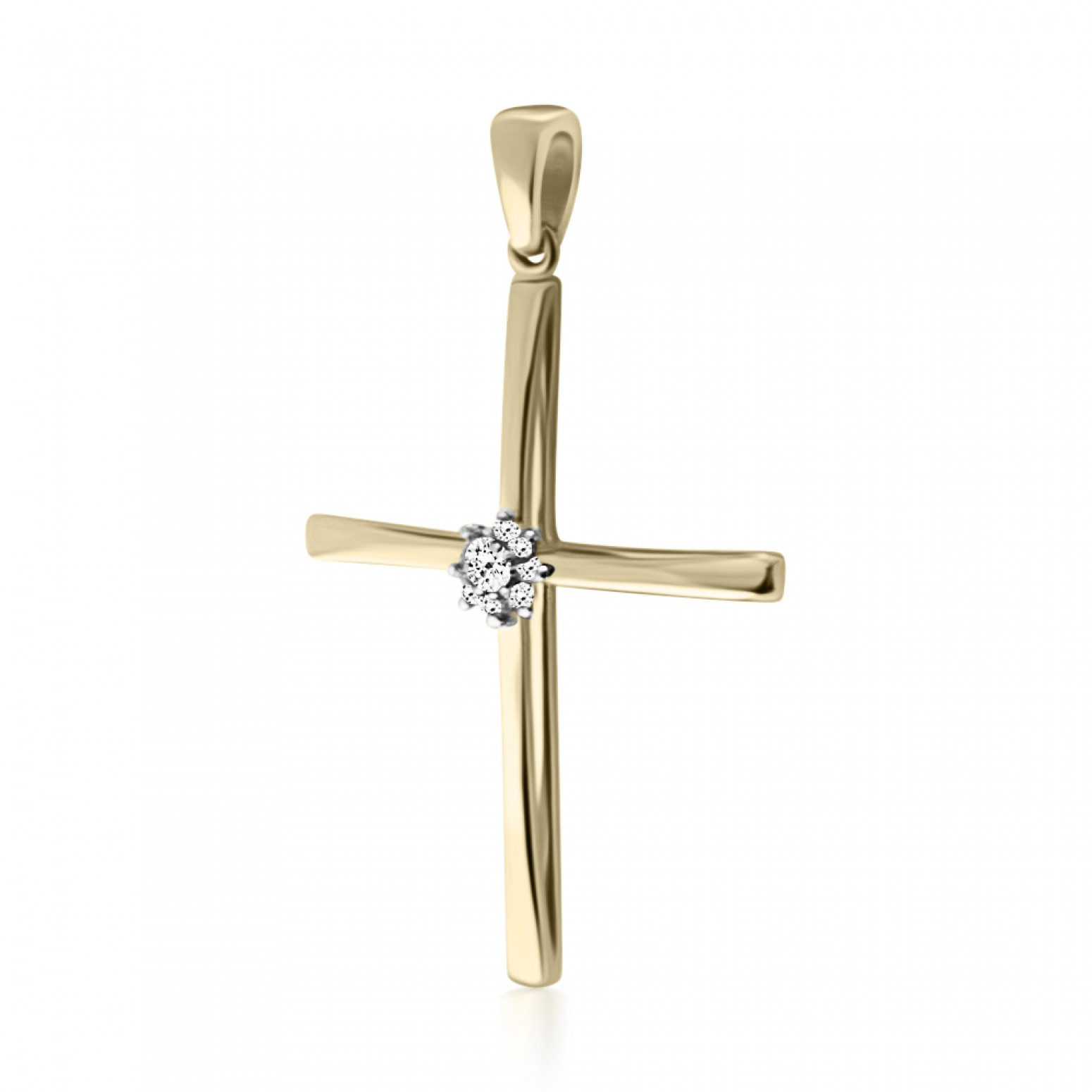 Baptism cross K18 gold with diamonds 0.04ct, VS2, H st3862 CROSSES Κοσμηματα - chrilia.gr