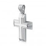 Baptism cross K14 white gold st3933 CROSSES Κοσμηματα - chrilia.gr