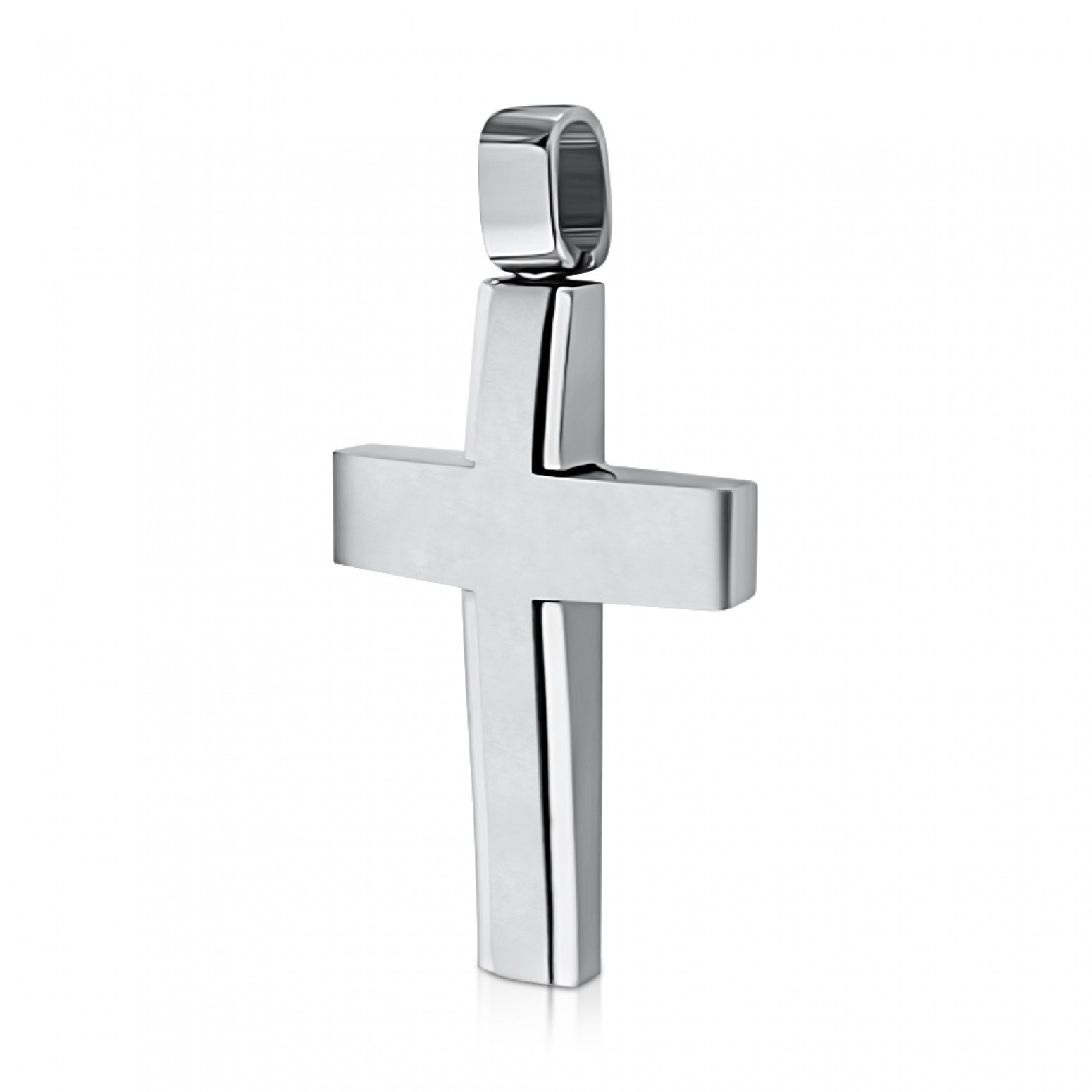 Baptism cross K14 white gold st3964 CROSSES Κοσμηματα - chrilia.gr