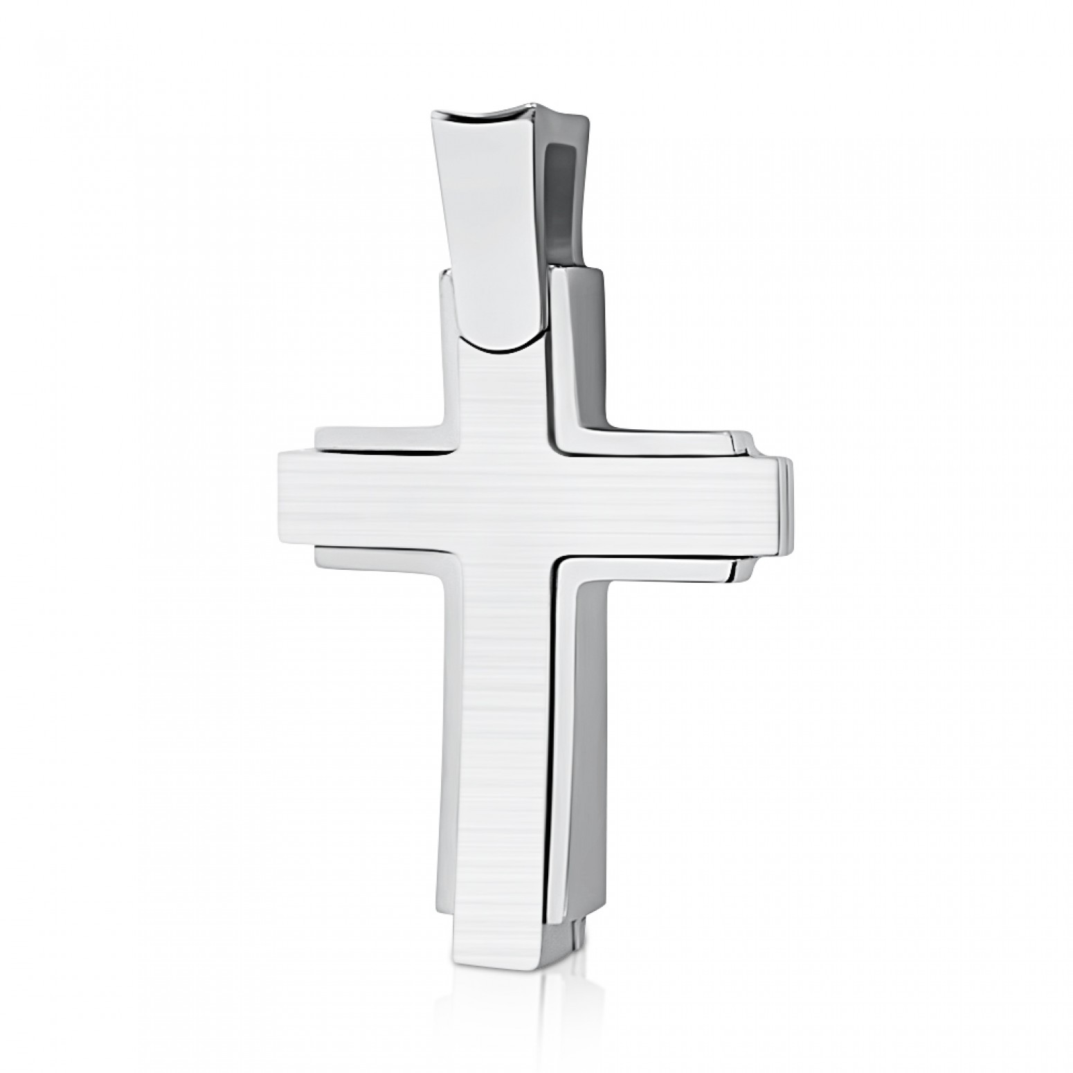 Baptism cross K14 white gold st3965 CROSSES Κοσμηματα - chrilia.gr