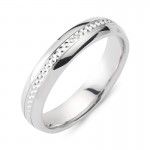 Chrilia wedding rings in white gold, K14, pair da2794 WEDDING RINGS Κοσμηματα - chrilia.gr