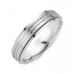 Chrilia wedding rings in white gold, K14, pair da2807 WEDDING RINGS Κοσμηματα - chrilia.gr