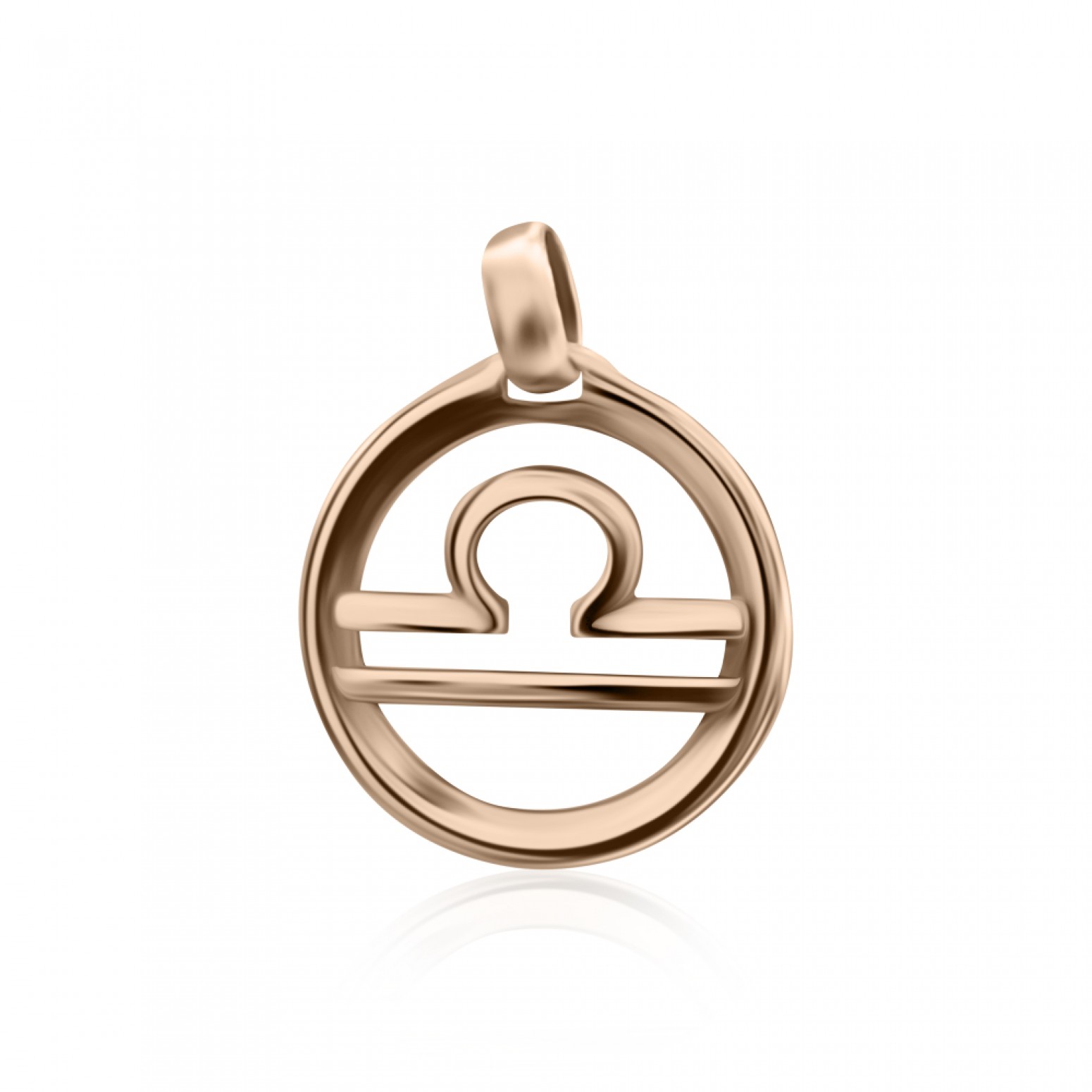 Libra pendant zodiac sign, K14 pink gold, me2220 PENDANT  Κοσμηματα - chrilia.gr