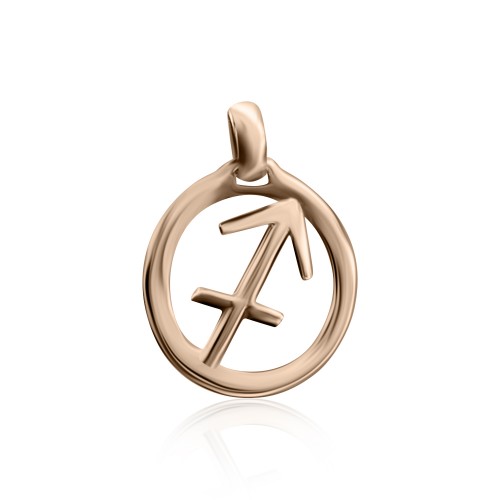 Sagittarius pendant zodiac sign, K14 pink gold, me2228 PENDANT  Κοσμηματα - chrilia.gr